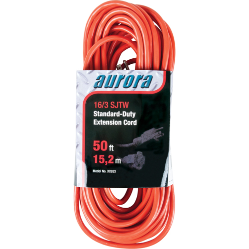 Cordon rallonge, Int&eacute;rieur/ext&eacute;rieur, SJTW, AWG 16/3, 13 A, 50' PB Rental Co. Ltd.