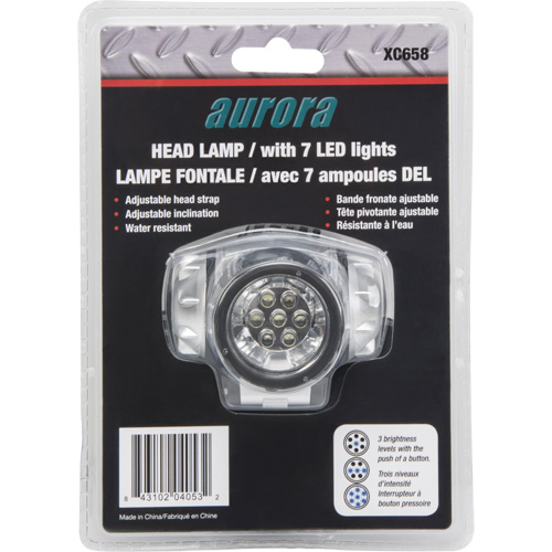 Lampe frontale, DEL, 28 lumens, 20 hres de fonctionnement, piles AAA PB Rental Co. Ltd.