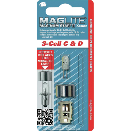 Ampoule de rechange pour lampe de poche &agrave; 3 piles C & D PB Rental Co. Ltd.