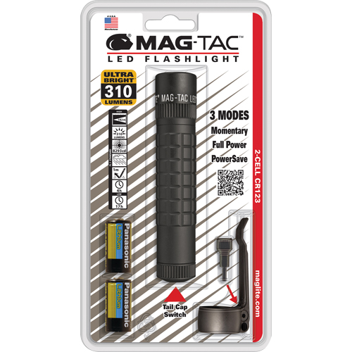 Lampes de poche tactiques Mag-Tac, DEL, 310 lumens, Piles CR123 PB Rental Co. Ltd.