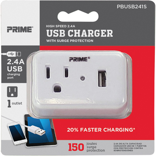 Prime&reg; USB Charger with Surge Protector PB Rental Co. Ltd.