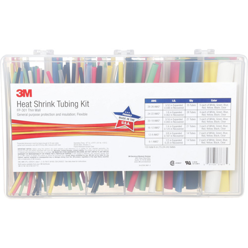 Tube thermor&eacute;tractable, Paroi mince, 6", 0,5" (1,27cm) - 0,0938" (0,24cm) PB Rental Co. Ltd.