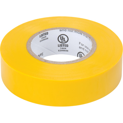 Ruban isolant, 19 mm (3/4") x 18 m (60'), Jaune, 7 mils PB Rental Co. Ltd.