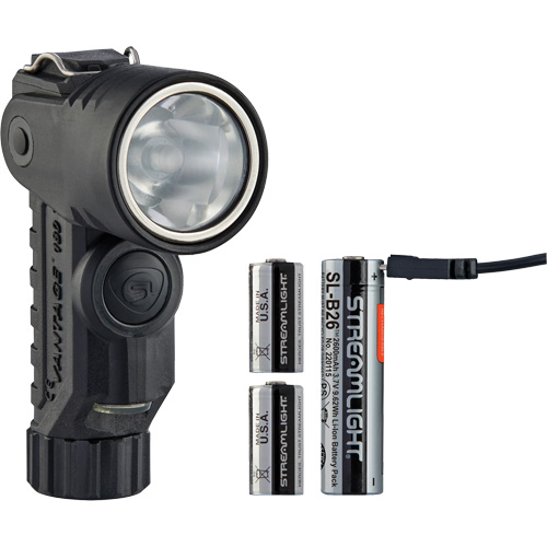 Lame de poche &agrave; alimentation multiple &agrave; angle droit pour casque Vantage 180 X, DEL, Piles Rechargeable/CR123A, Polym&egrave;re de nylon PB Rental Co. Ltd.