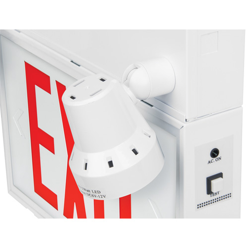 Exit Sign with Security Lights, LED, Battery Operated/Hardwired, 12-1/10" L x 11" W, English PB Rental Co. Ltd.