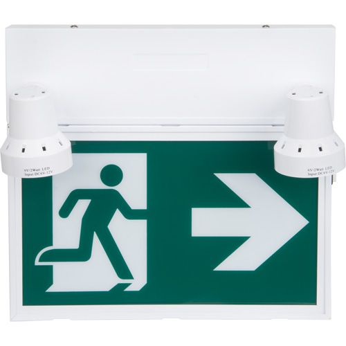 Running Man Sign with Security Lights, LED, Battery Operated/Hardwired, 12-1/10" L x 11" W, Pictogram PB Rental Co. Ltd.