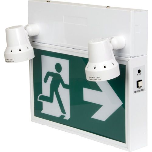 Running Man Sign with Security Lights, LED, Battery Operated/Hardwired, 12-1/10" L x 11" W, Pictogram PB Rental Co. Ltd.