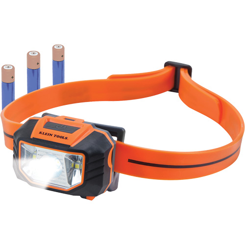 Lampe frontale avec bandeau en silicone pour casque de s&eacute;curit&eacute;, DEL, Piles AAA, Plastique PB Rental Co. Ltd.