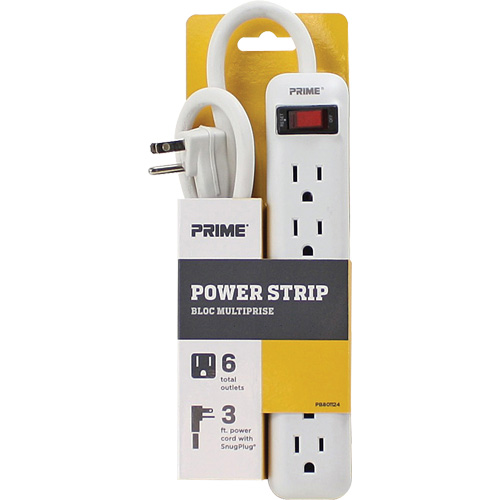 Power Strip, 6 Outlet(s), 3', 15 A, 1875 W, 125 V PB Rental Co. Ltd.