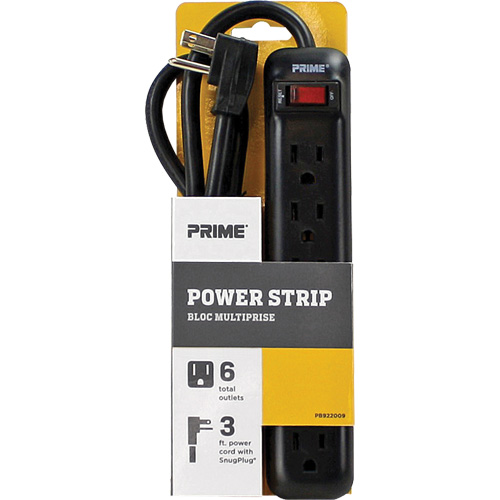 Power Strip, 6 Outlet(s), 3', 15 A, 1875 W, 125 V PB Rental Co. Ltd.