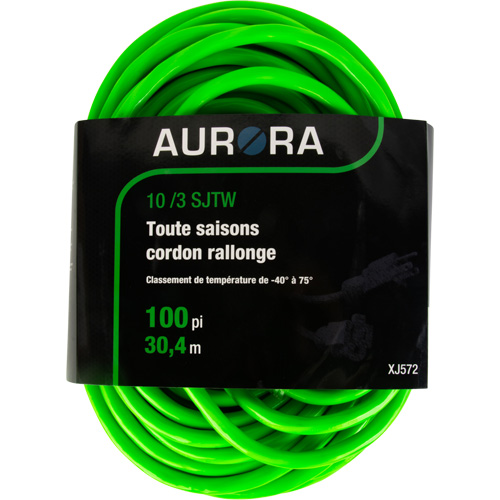 Cordon rallonge de calibre industriel, Toutes saisons, SJTW, AWG 10/3, 15 A, 100' PB Rental Co. Ltd.