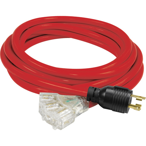 Generator Extension Cord with Tritap, STW, 10 AWG, 3 Outlet(s), 25' PB Rental Co. Ltd.