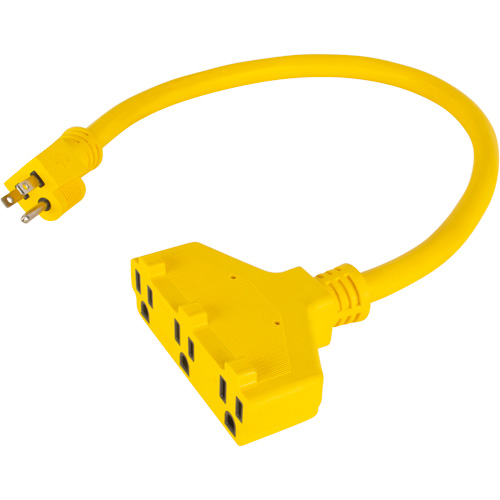Adaptateur de rallonge d'alimentation, Ext&eacute;rieur, STOW, AWG 12/3, 15 A, 3 prise(s), 2' PB Rental Co. Ltd.