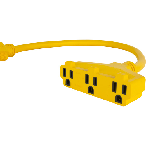 Adaptateur de rallonge d'alimentation, Ext&eacute;rieur, STOW, AWG 12/3, 15 A, 3 prise(s), 2' PB Rental Co. Ltd.