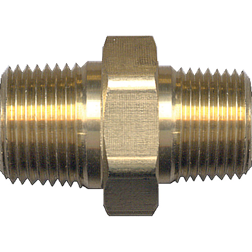 Reducing Hex Nipple, Brass, 1/4" x 1/8", NPT x NPT PB Rental Co. Ltd.