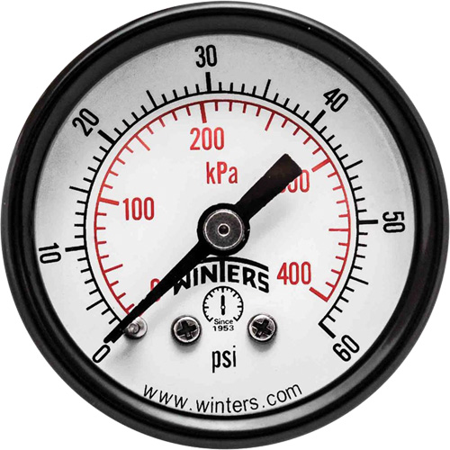 Manom&egrave;tre &eacute;conomique,  1-1/2", 0 - 60 psi, Fixation arri&egrave;re, Analogique PB Rental Co. Ltd.