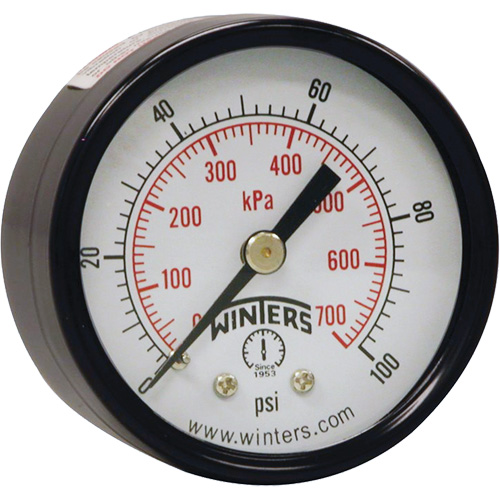 Manom&egrave;tre &eacute;conomique,  2", 0 - 160 psi, Fixation arri&egrave;re, Analogique PB Rental Co. Ltd.