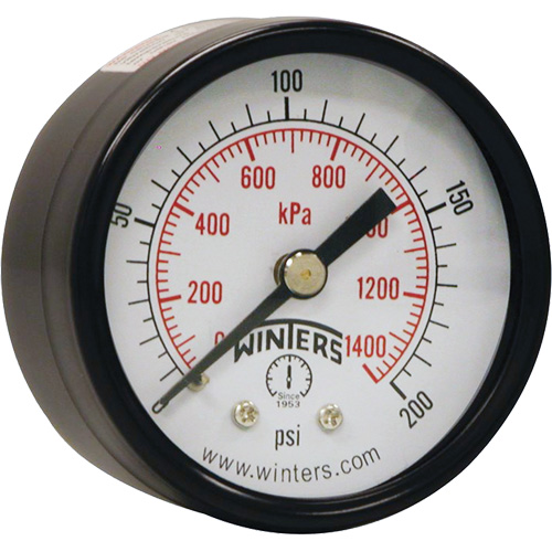 Manom&egrave;tre &eacute;conomique,  2", 0 - 200 psi, Fixation arri&egrave;re, Analogique PB Rental Co. Ltd.