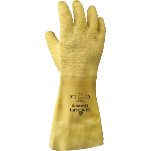 Gants pour usage g&eacute;n&eacute;ral 67NFW, 10/Grand, R&ecirc;vetement Latex de caoutchouc, Enveloppe en Coton PB Rental Co. Ltd.