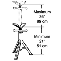 Heavy-Duty Pipe Jack, 2500 lbs. Load Capacity PB Rental Co. Ltd.