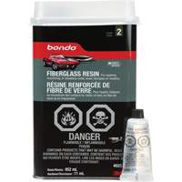 R&eacute;sine de fibre de verre Bondo, Deux composants, 852 ml, Bouteille, Blanc cass&eacute; PB Rental Co. Ltd.