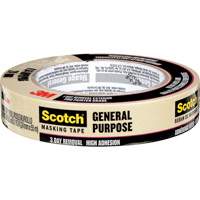 Scotch&reg; General Purpose Masking Tape 2020, 24 mm (1") x 55 m (180'), Tan PB Rental Co. Ltd.