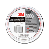 3903 Vinyl Duct Tape, 1245 mm (49") W x 46 m (151') L, 6.5 mils, Black PB Rental Co. Ltd.
