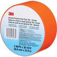 Ruban en vinyle pour travaux g&eacute;n&eacute;raux 764, 50,8 mm (2") la x 32,9 m (108') lo, 5 mils, Orange PB Rental Co. Ltd.