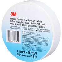 Ruban en vinyle pour travaux g&eacute;n&eacute;raux 764, 25,4 mm (1") la x 32,9 m (108') lo, 5 mils, Blanc PB Rental Co. Ltd.