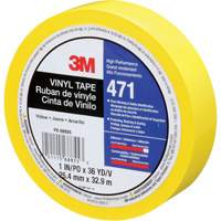 Ruban en vinyle 471, 25,4 mm (1") la x 32,9 m (108') lo, 5,3 mils, Jaune PB Rental Co. Ltd.
