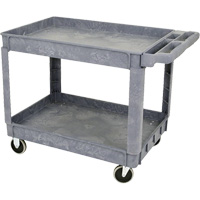 JPTC-3624 Heavy-Duty Polypropylene Shop Cart, 2 Tiers, 46" W x 25-1/2" D x 33-1/4" H, 500 lbs. Cap. PB Rental Co. Ltd.