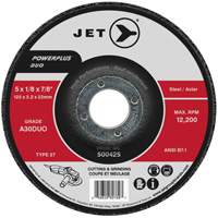 Meule/disque de coupe POWERPLUS DUO, 4-1/2" x 1/8", Arbre de 7/8", Type 27, Grain de A30DUO PB Rental Co. Ltd.