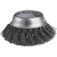 Knot Wire Cup Brushes - Stagger Row, 5-3/4" Dia. x 5/8"-11 Arbor PB Rental Co. Ltd.