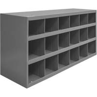 Steel Storage Bin Cabinet, 33-3/4" W x 12" D x 19-1/4" H, Grey PB Rental Co. Ltd.