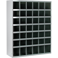 Armoires pour bacs de rangement en acier, 33-3/4" la x 12" p x 42" h, Gris PB Rental Co. Ltd.