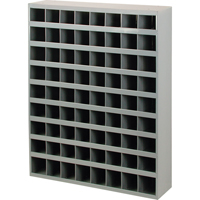 Steel Storage Bin Cabinet, 33-3/4" W x 8-1/2" D x 42" H, Grey PB Rental Co. Ltd.