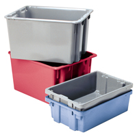 Polylewton Stack-N-Nest&reg; Containers, 15.1" x 30.1" x 24", Blue PB Rental Co. Ltd.