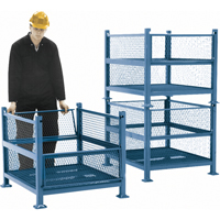 Conteneurs en m&eacute;tal grillag&eacute;, 2 panneaux repliables, Capacit&eacute; 2500 lb, 34,5" la x 40,5" p x 32,25" h PB Rental Co. Ltd.