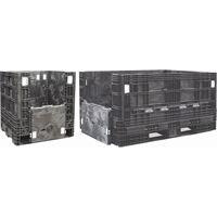 Collapsible Structural Polyethylene Containers, 30" L x 32" W x 25" H, Black PB Rental Co. Ltd.