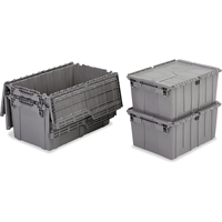Contenants de distribution Flipak en plastique poly&eacute;thyl&egrave;ne (PE), 11,8" x 9,8" x 7,7", Gris PB Rental Co. Ltd.