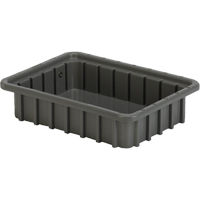 Divider Box&reg; Containers, Polyethylene, 10.8" W x 8.3" D x 2.5" H, Grey PB Rental Co. Ltd.