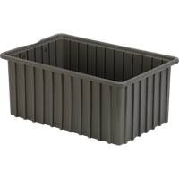Divider Box&reg; Containers, Polyethylene, 16.5" W x 10.9" D x 7" H, Grey PB Rental Co. Ltd.