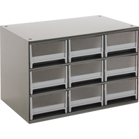 Casiers modulaires pour pi&egrave;ces, Acier, 9 tiroirs, 17" x 10-9/16" x 3-1/16", Gris PB Rental Co. Ltd.