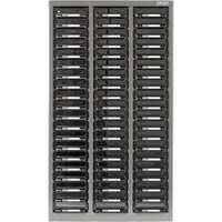 Casiers pour pi&egrave;ces KPC-300, Acier galvanis&eacute;, 60 tiroirs, 21-3/10" x 10-2/5" x 36-9/10", Gris PB Rental Co. Ltd.