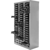 Casiers pour pi&egrave;ces KPC-300, Acier galvanis&eacute;, 60 tiroirs, 21-3/10" x 10-2/5" x 36-9/10", Gris PB Rental Co. Ltd.