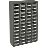 KPC-400 Parts Cabinet, Galvanized Steel, 48 Drawers, 22-3/5" x 8-7/10" x 36-9/10", Grey PB Rental Co. Ltd.