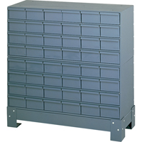 Industrial Drawer Cabinet With Base, 48 Drawers, 34-1/8" W x 12-1/4" D x 33-3/4" H, Grey PB Rental Co. Ltd.