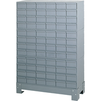 Industrial Drawer Cabinet With Base, 72 Drawers, 34-1/8" W x 12-1/4" D x 48-1/8" H, Grey PB Rental Co. Ltd.