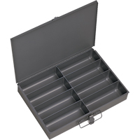 Boîtes &agrave; fond courb&eacute;, Acier, 8 compartiments, 13-3/8" la x 9-1/4" p, 2" h, Gris PB Rental Co. Ltd.
