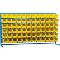 Rayonnage &agrave; persienne avec bacs, 72 bacs, 72" la x 15" p x 40" h PB Rental Co. Ltd.